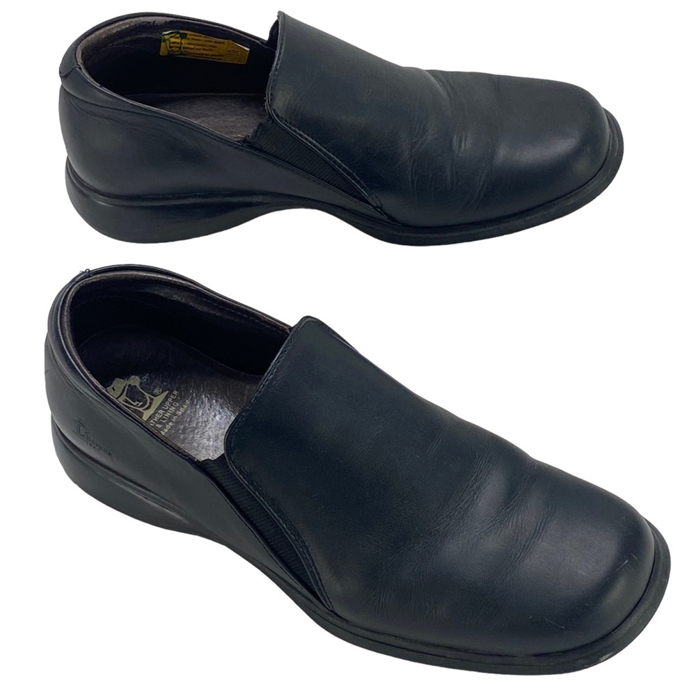 Havana Joe Leather Slip On Loafers; 39/ 8-8.5